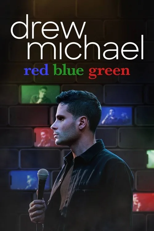 Drew Michael: red blue green poster